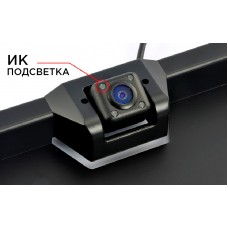 Камера заднего вида в рамке номера ИК Night Vision (черная)