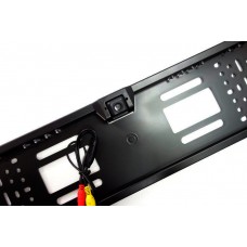 Камера заднего вида в рамке номера LED (черная)
